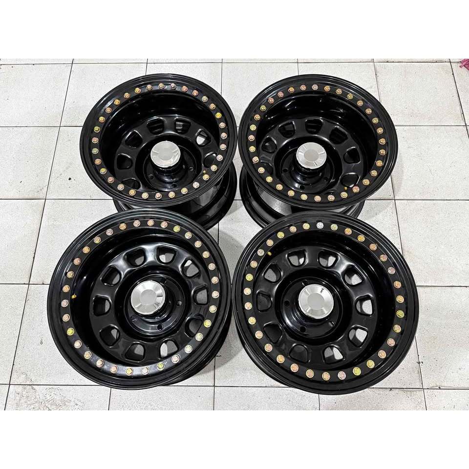 VELG DAYTONA BEADLOCK HSR R16 LEBAR 10 PCD 5X139.5 ET -44 Hitam