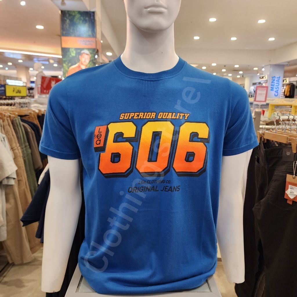 LEA ORIGINAL kaos pria lengan pendek biru 231.02.HJ.60