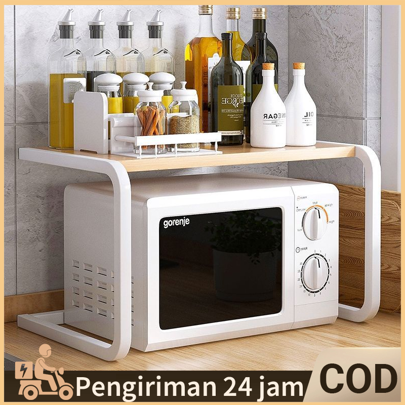 COD Rak oven Rak Microwave Rak Penyimpanan Dapur Rak Oven Untuk Dapur Rak Dapur Stainless Steel Rak 