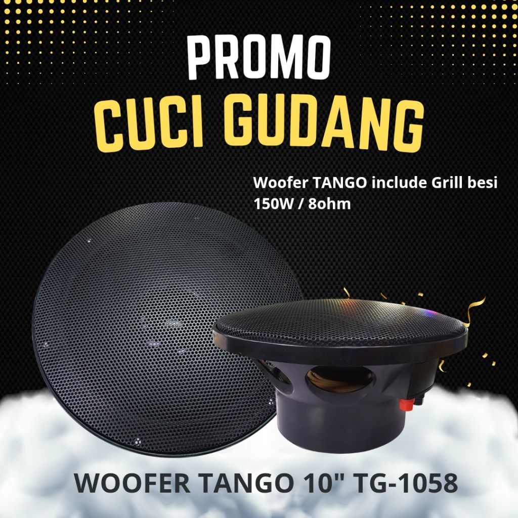 Surya Agung Speaker TANGO PRO TG-1058 Include dengan grill cover besi dan magnet tertutup fiber 150w