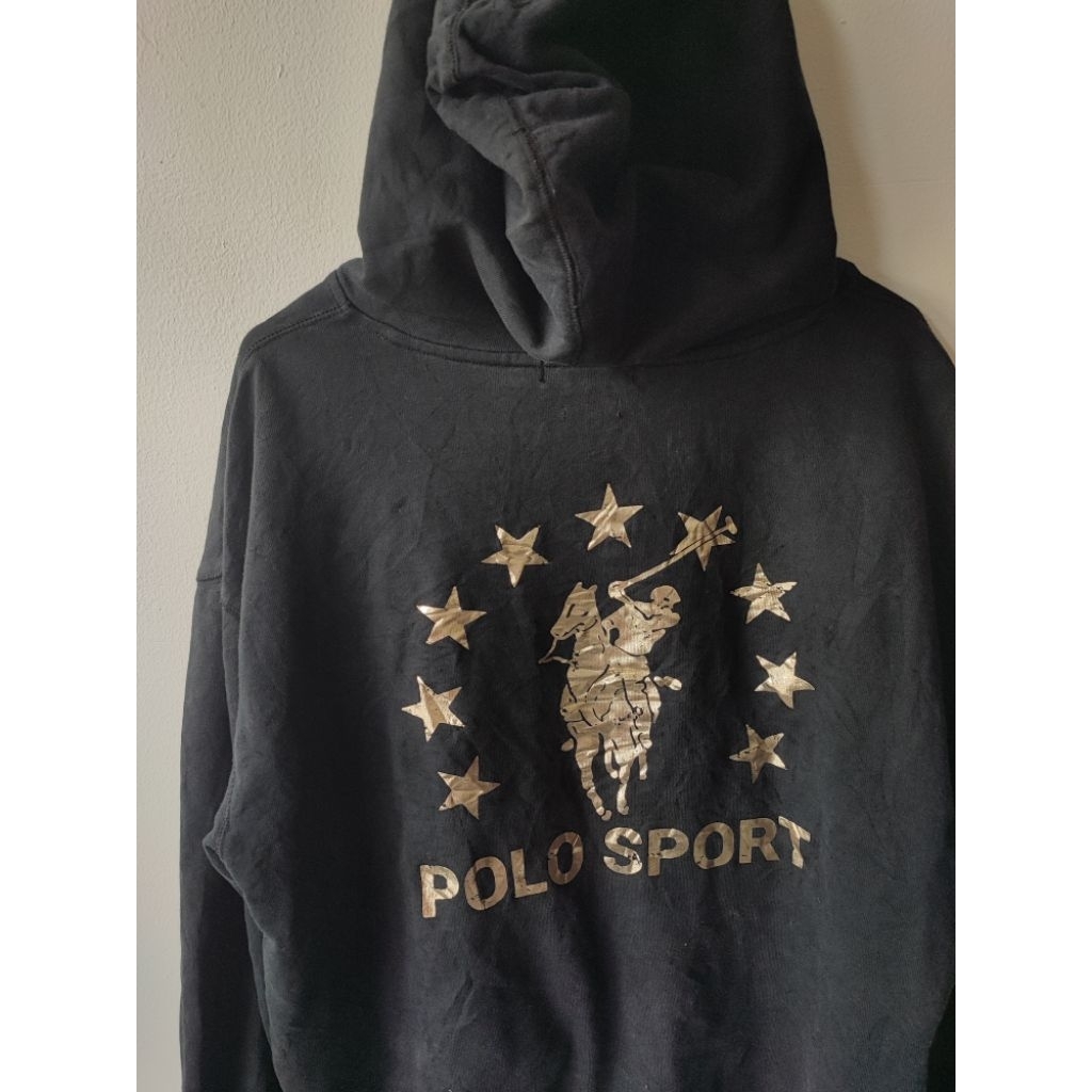 JAKET HOODIE POLO ORIGINAL HITAM