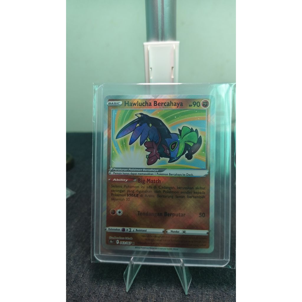 hawlucha bercahaya pokemon tcg
