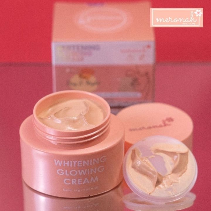 Cream flek dan wajah kusam Meronah Glowing Cream 2in1 | Cream pagi dan Cream Malam | Krim Wajah BPOM