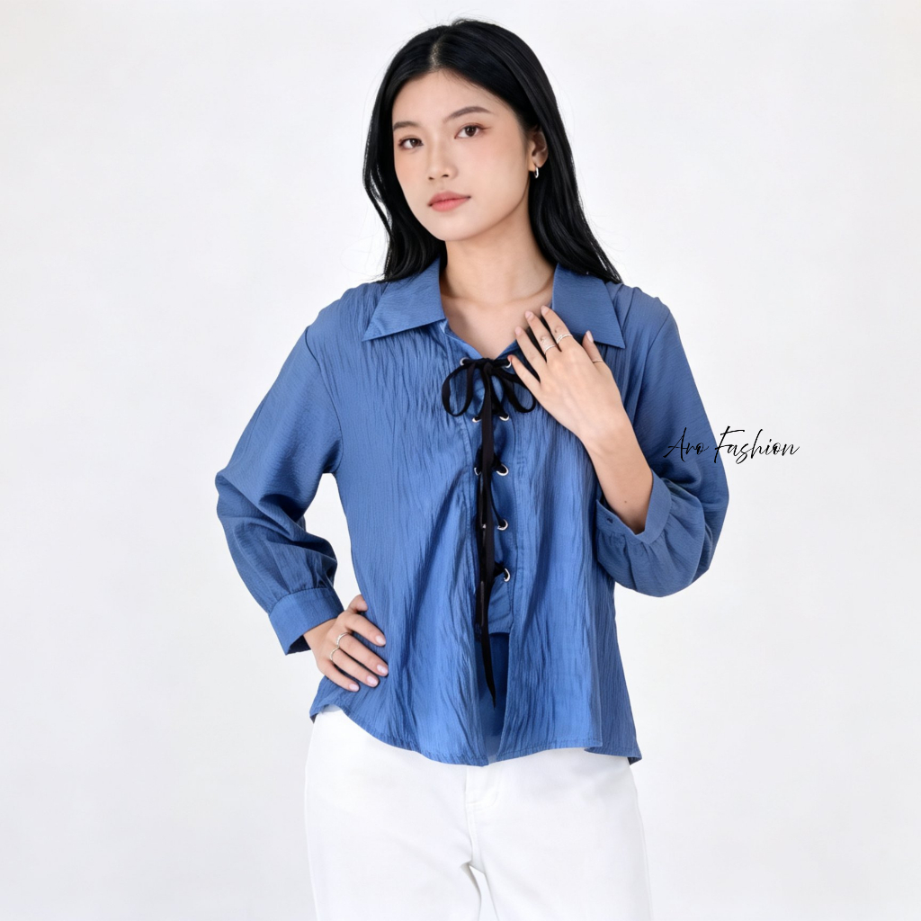 Irish Crop Outer Vest Tali Pita Korean Look Polo Linen
