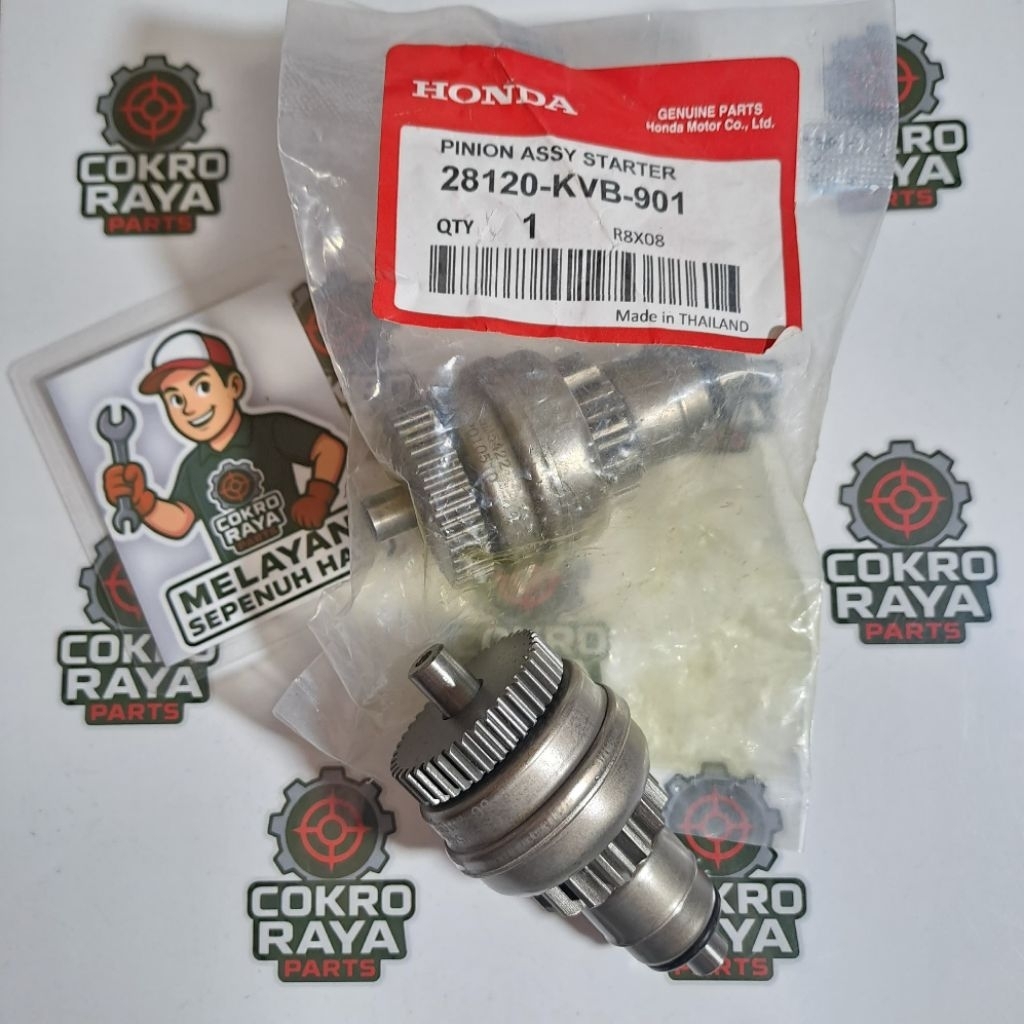 GIGI PINION ASSY START BEAT LAMA / VARIO KARBU / SCOOPY OLD / SPACY [ MADE IN THAILAND ]