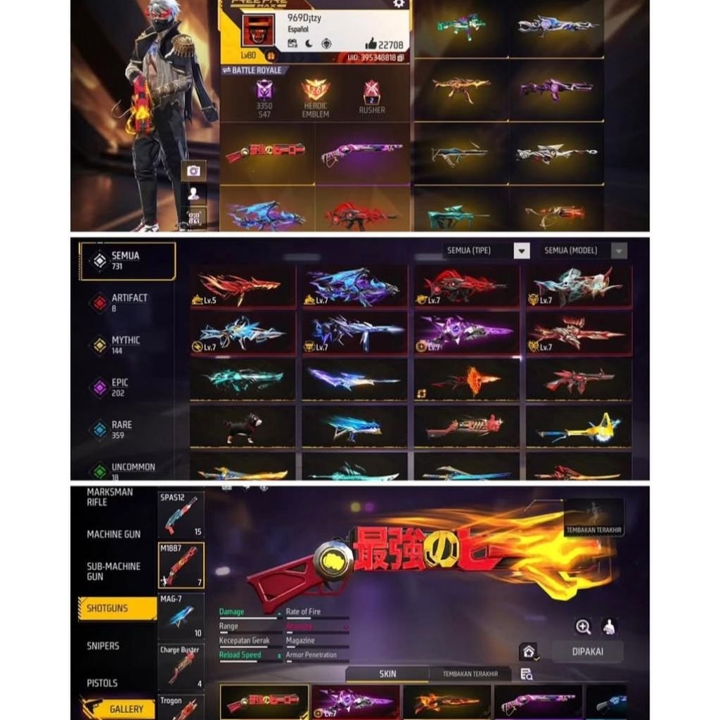 Akun Sultan Free Fire  sudah krenTerbaru