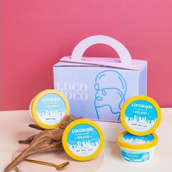 LOCOROCO Hampers Kado Ultah Ulang Tahun / Graduation  Gelato ice cream box premium