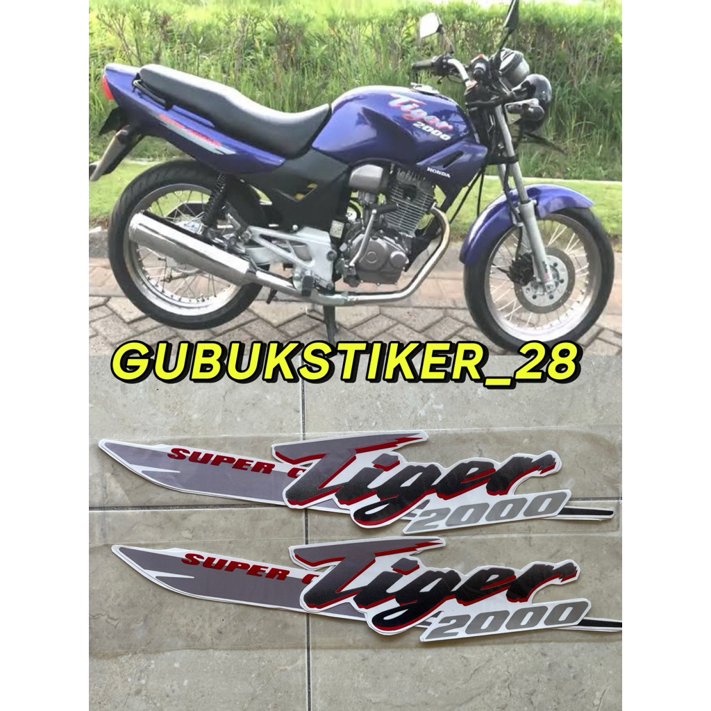 STRIPING STIKER MOTOR HONDA TIGER 2000 TILAS TILAM