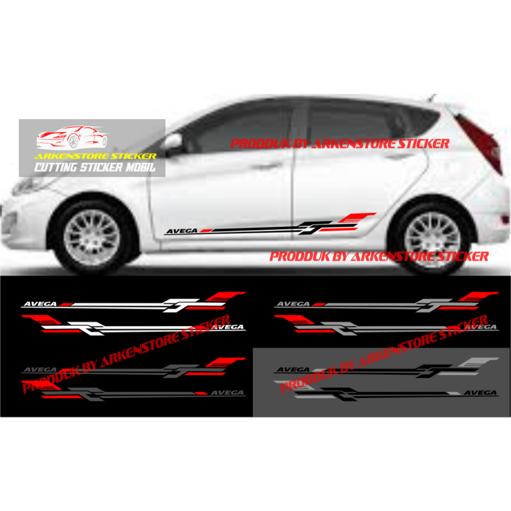 Stiker mobil avega sticker cutting stiker list sporty mobil hyundai avega