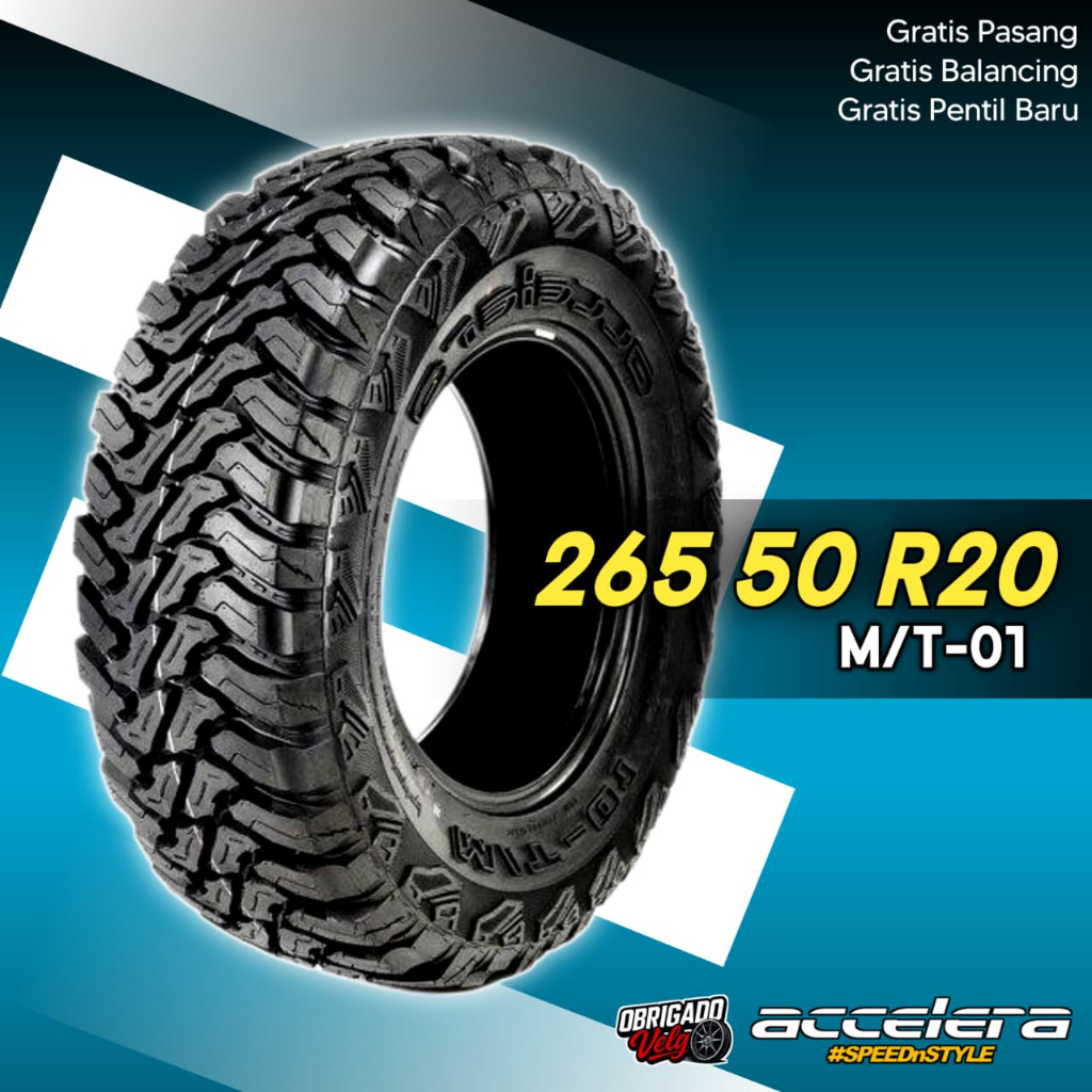 Ban Mobil Hilux Fortuner 265 50 R20 Accelera M/t-01, Ban MT 265/50 R20, Ban Ring 20
