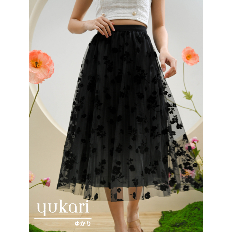 Rok Tutu 3D Premium / Rok Tutu 3D Motif Bunga Timbul