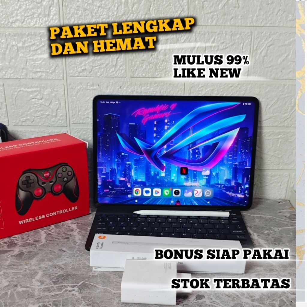 Mi Pad 6S Pro 8 256 Second Like New Bonus Pen Ori Keyboard Joystick Paket Lengkap Tablet Gaming Kerj