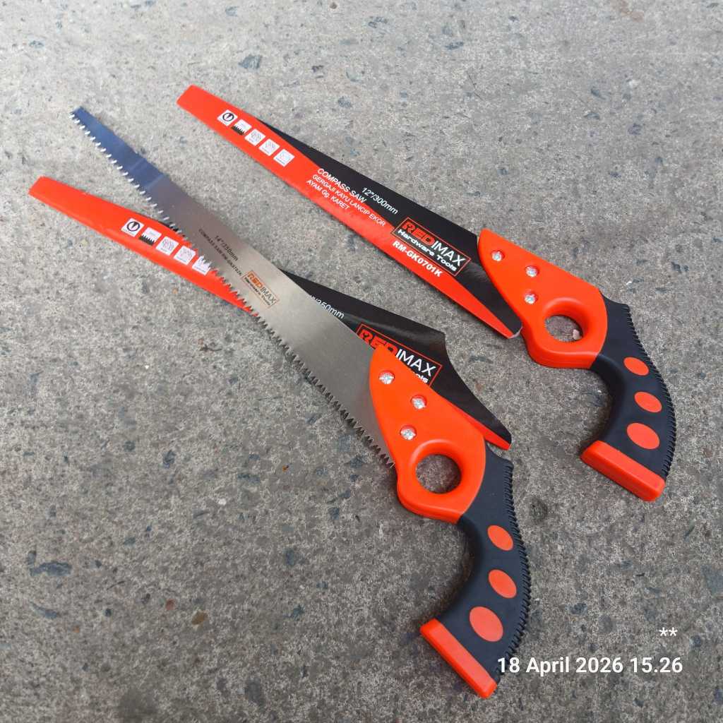 Gergaji Runcing Lancip Teflon Potong Kayu Triplek Kikir Mesin 14 Inch Hand Compass Saw Teflon 350mm 