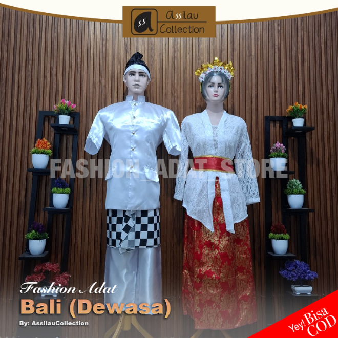 Baju Adat Dewasa BALI Pria Cowok / Wanita Cewek | Pakaian Tradisional BALI Dewasa | Busana Adat BALI