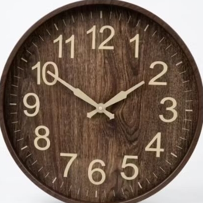 Jam Dinding Kayu Bulat Besar