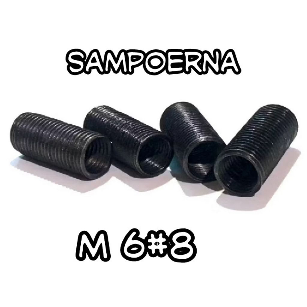 sok drat m 6#8 hitam.dalam drat 10 luar drat 12