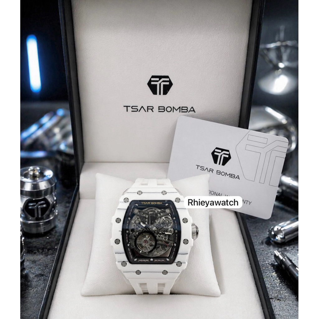 Jam tangan Tsar Bomba TB8208 white automatic