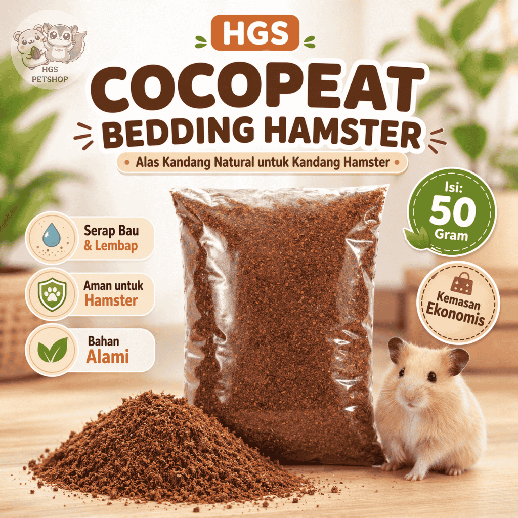 Cocopeat Hamster Bedding Alami Foraging | Alas Kandang Hamster Alami by HGS