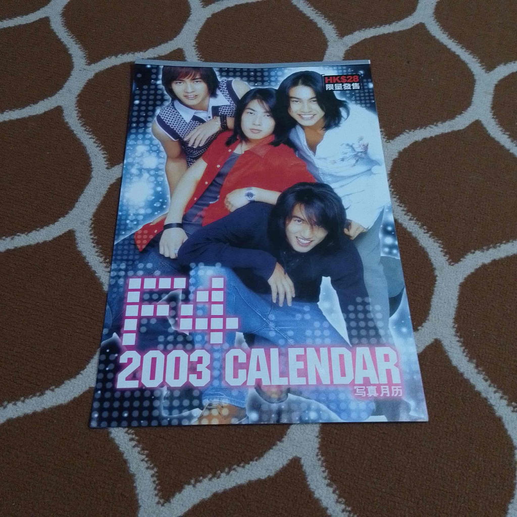 F4 2003 Kalender Seni Cocok untuk kenangan memori hadiah sejarah hidup hiasan dinding vintage