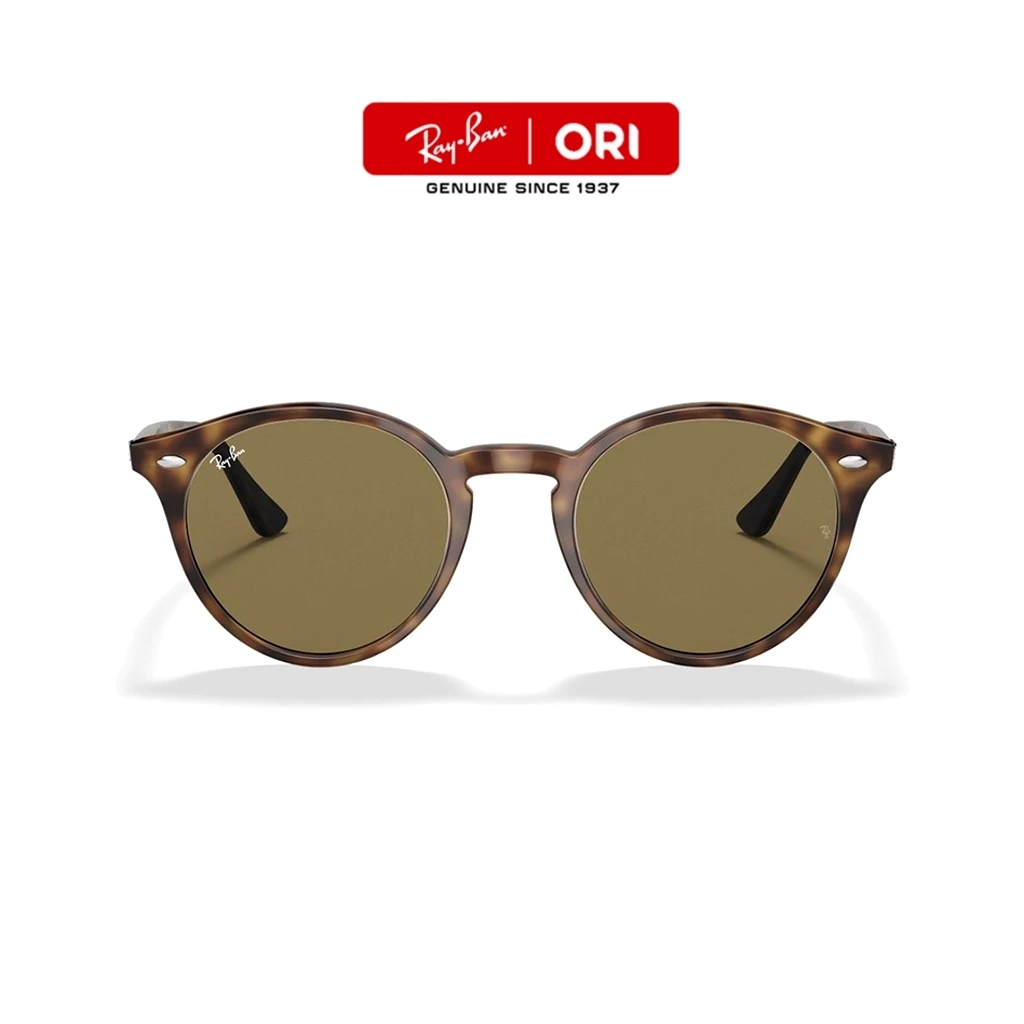 Kacamata Hitam Ray-Ban ROUND BLAZE Original RB2180 pria wanita Sunglasses Asli 100% black Havana Bro