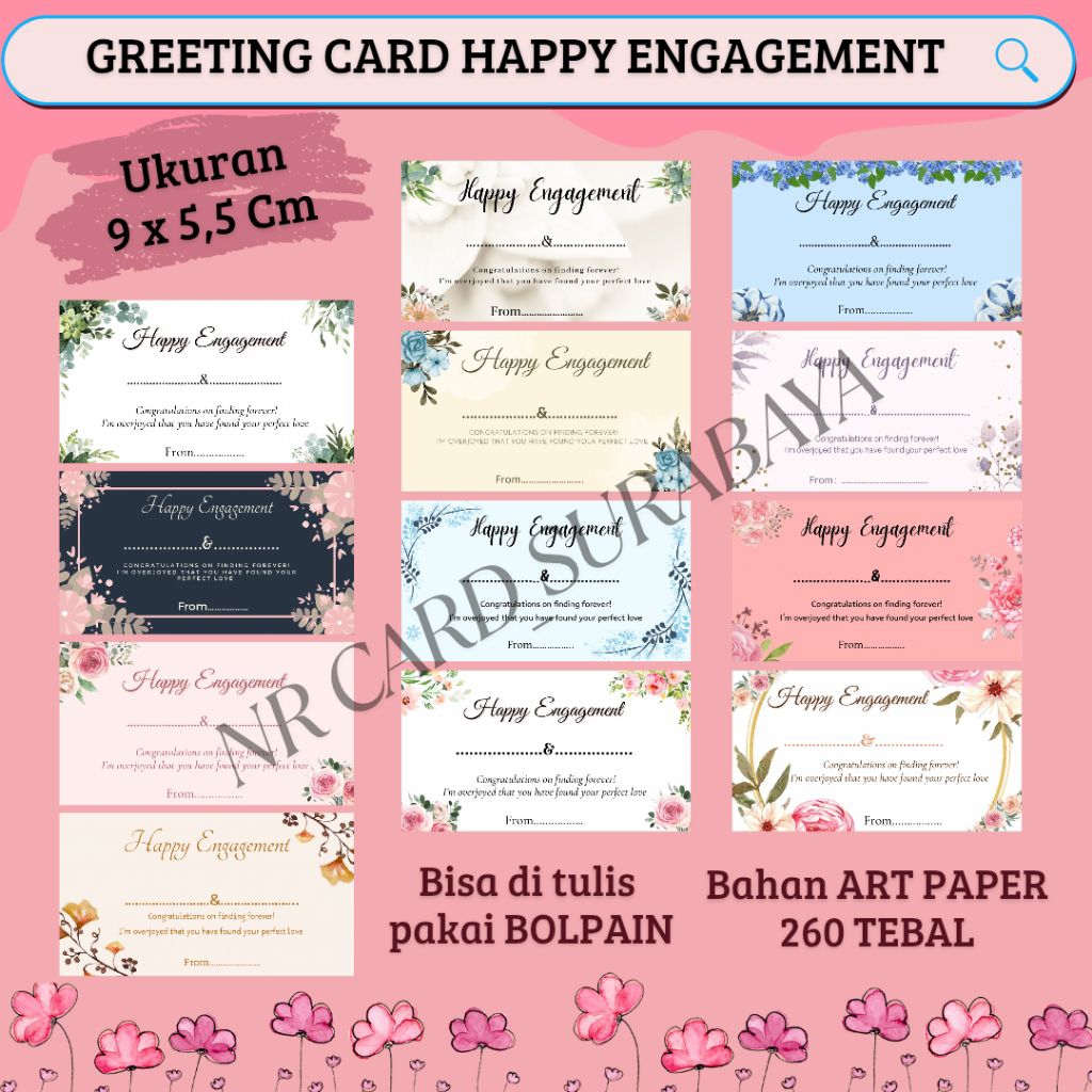 GREETING CARD HAPPY ENGAGEMENT || GIFT CARD HG01