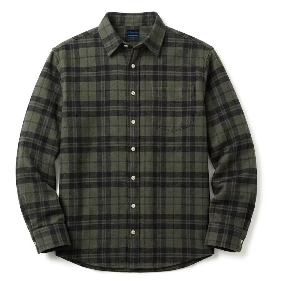 Bajukipa Kemeja Flanel Green Army