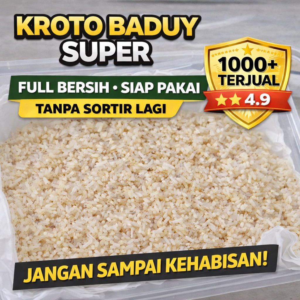 KROTO  SUPER BERSIH TANPA SEMUT 50.GRAM | KROTO BADUY SUPER SEGAR BERSIH INSTANT