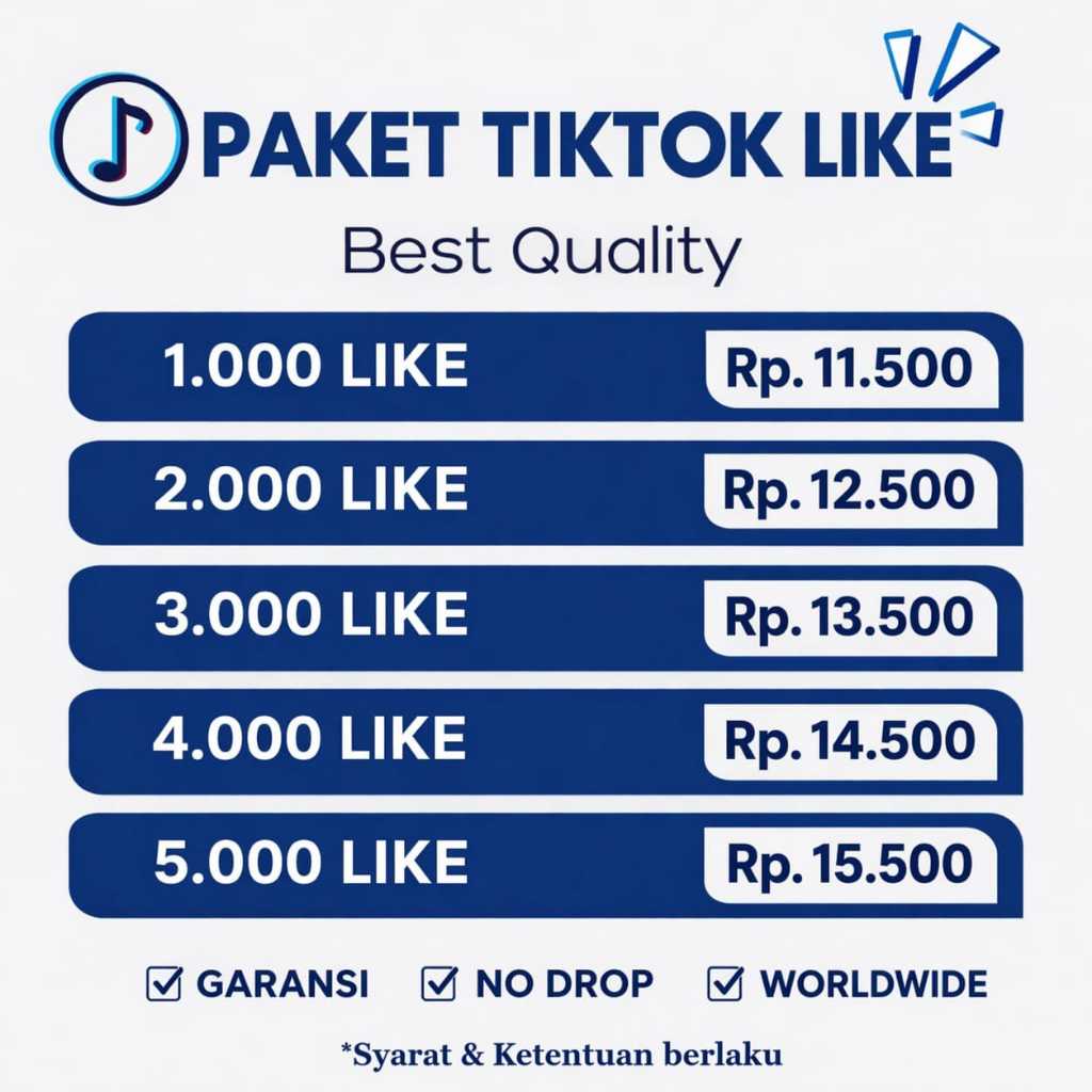 Like TikTok FYP AutoViral – Proses Super Cepat, Bergaransi 30 Hari
