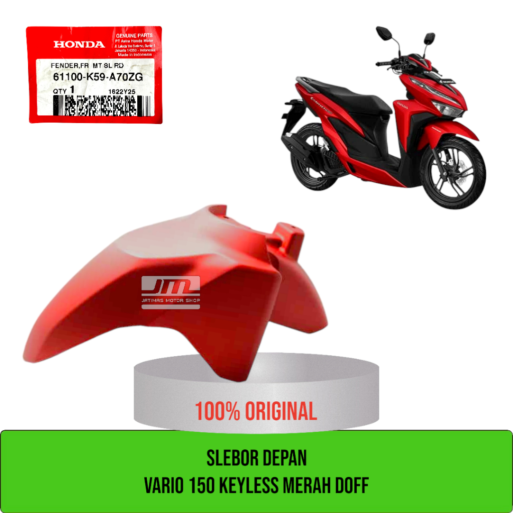 Slebor depan new vario 150 keyless merah doff 61100-K59-A70ZG