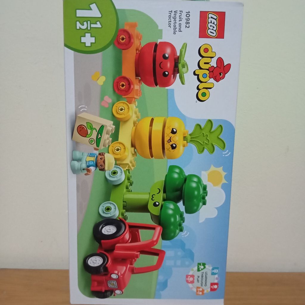 Mainan bayi balita balok Lego Duplo 10982 Fruit and Vegetable Tractor Traktor Mobil Buah dan Sayur S