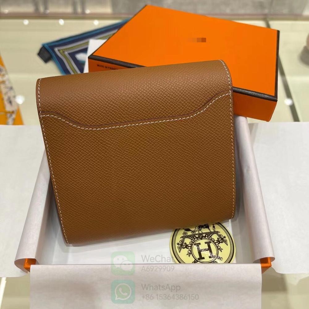 Constance Short Wallet Epsom Leather Compact Portable High Quality Size 13*12cm