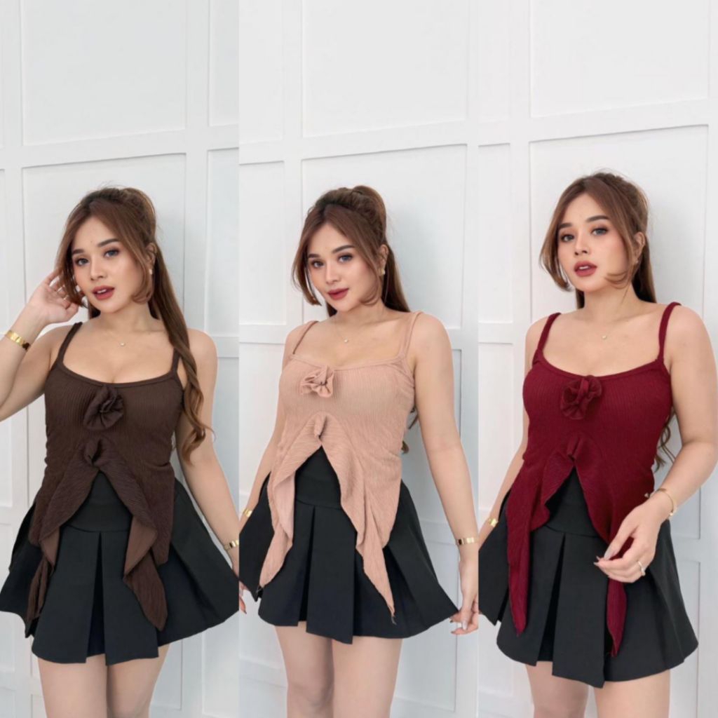 Atasan Wanita Sooya Tank top Rumbai