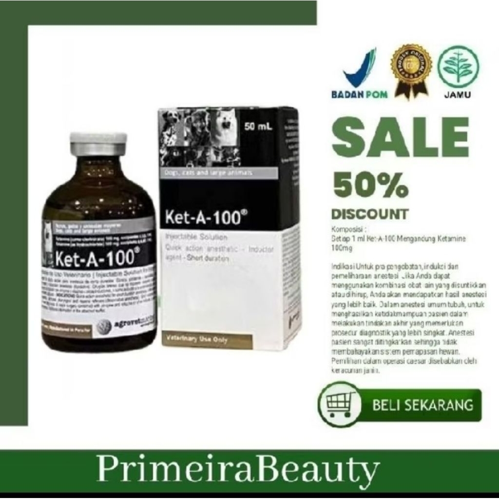 Ket A 100 Obat Untuk Hewan Asli Originall