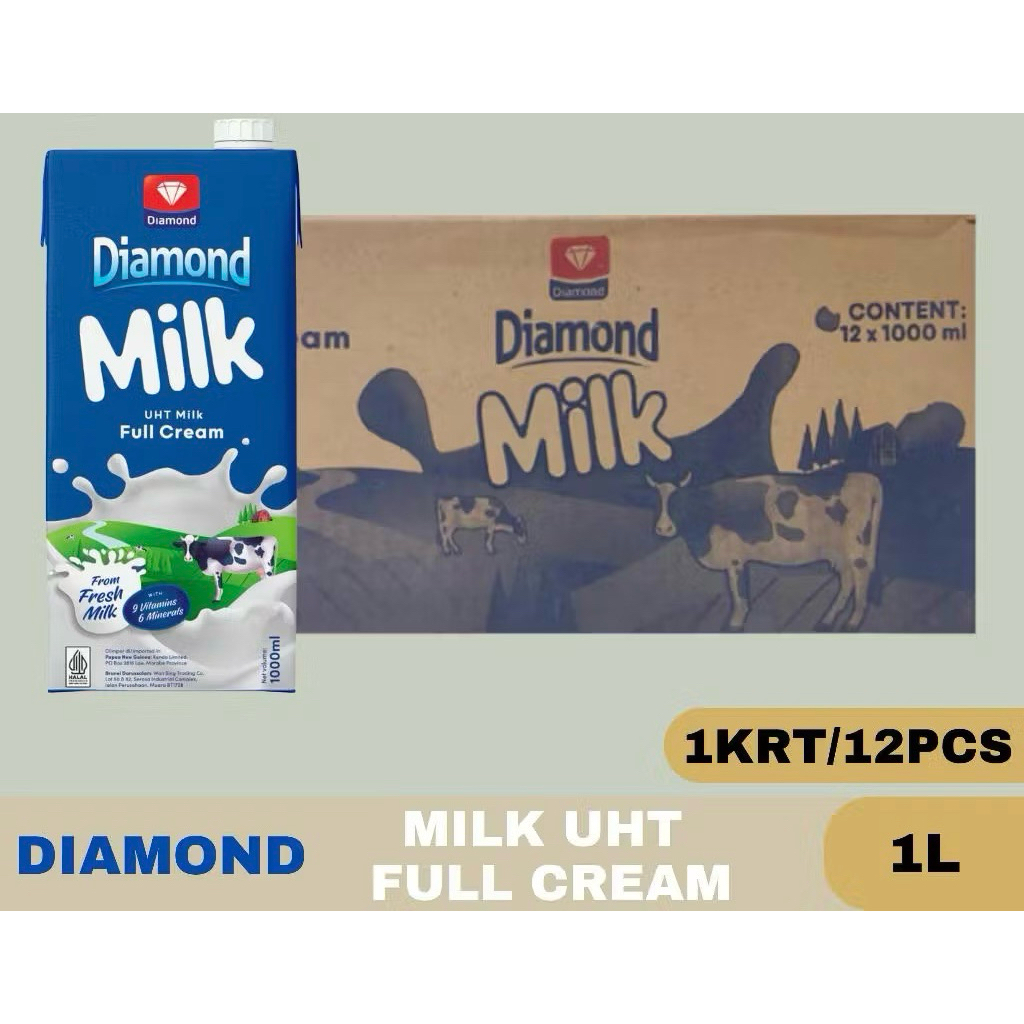 Susu Diamond UHT 1 Liter 1 Karton isi 12 Pcs khusus instant