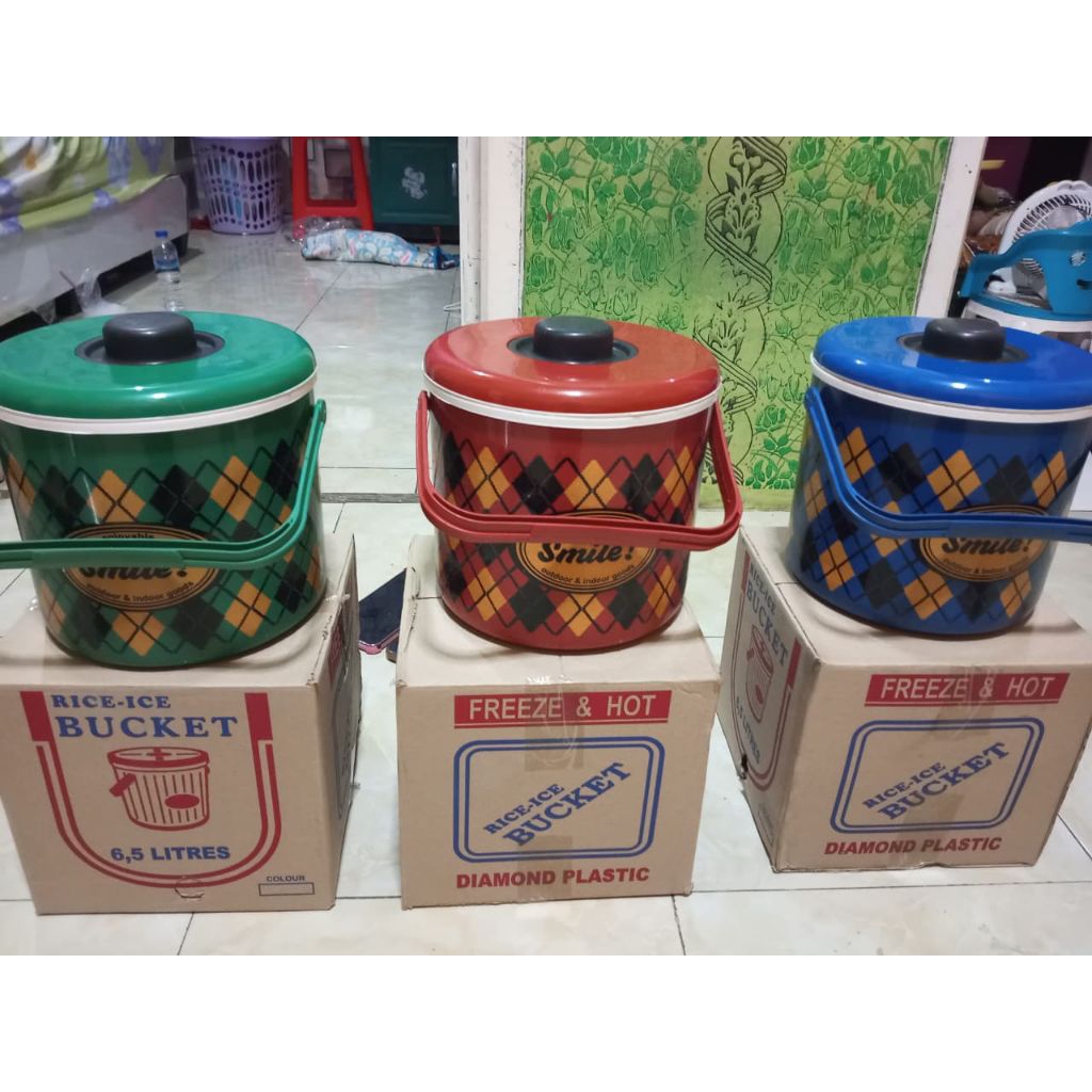 Smile Termos Nasi 6,5 Liter - Termos Es Batu Tahan Lama Rice Bucket Tempat Nasi 6,5L Freezer & Hot D