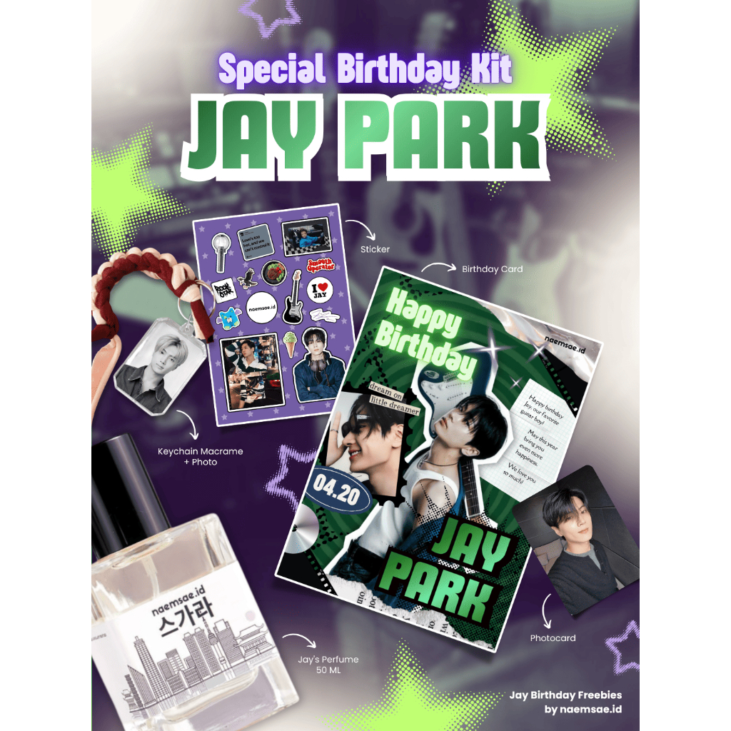[FREE Photocard & Keychain] Special Edition Birthday Kit Jay Enhypen By Naemsae