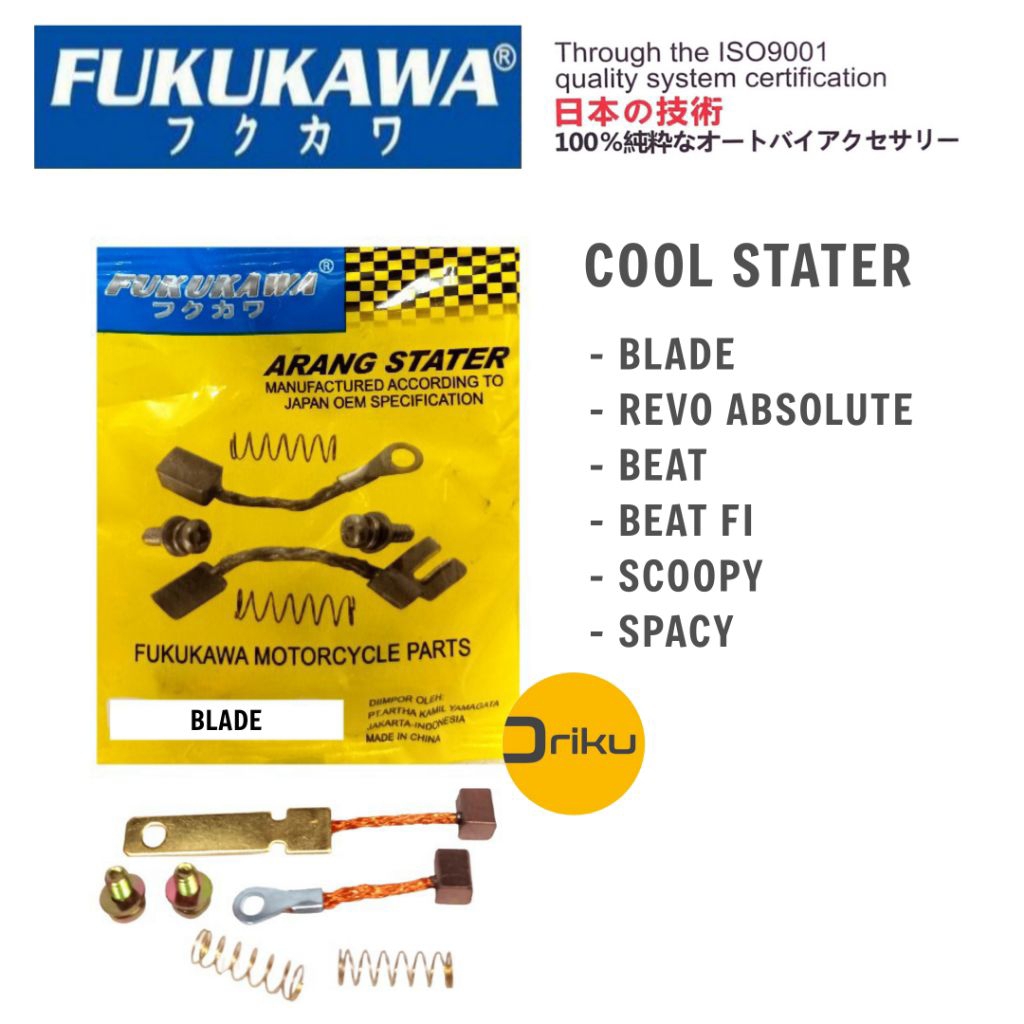 10 set COOL STATER BLADE 110 FUKUKAWA arang kul dinamo stater carbon brush revo absolute beat vario 