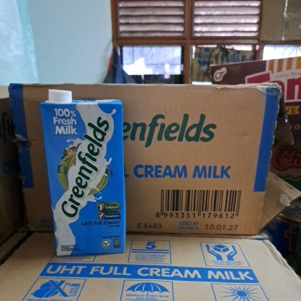 GREENFIELDS ~ SUSU UHT FULLCREAM (1KARTON @12PCS)