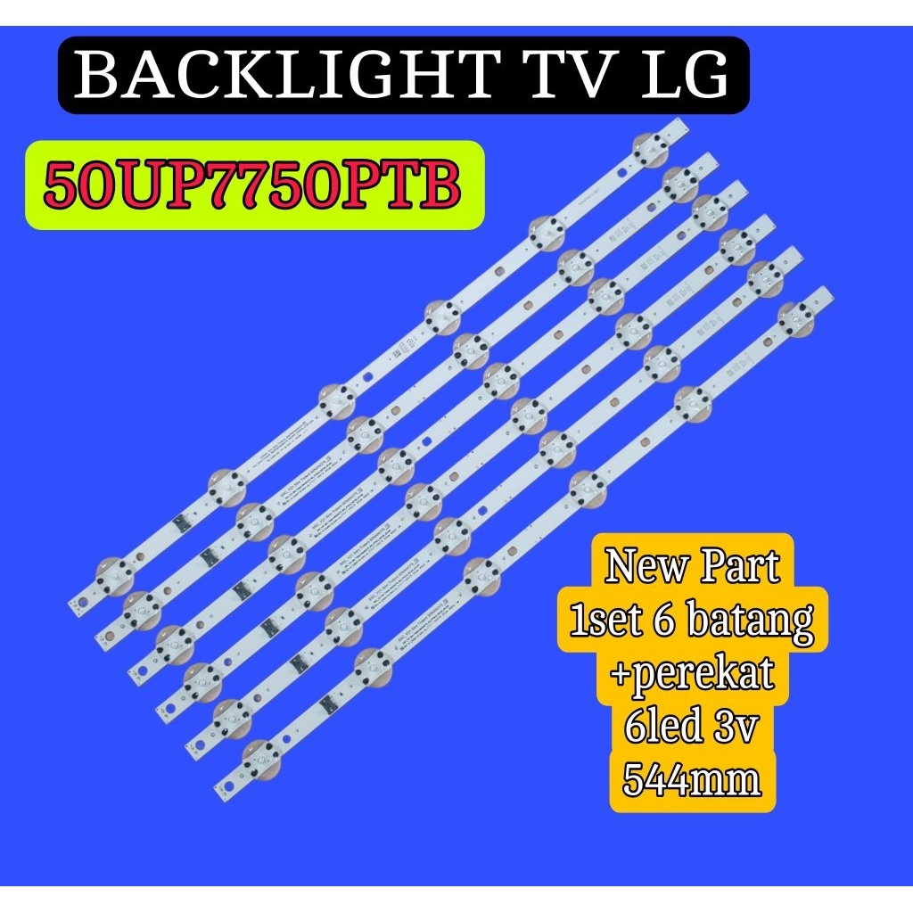LAMPU LED BACKLIGHT LG 50UP7750PTB 50UP7750 6LED