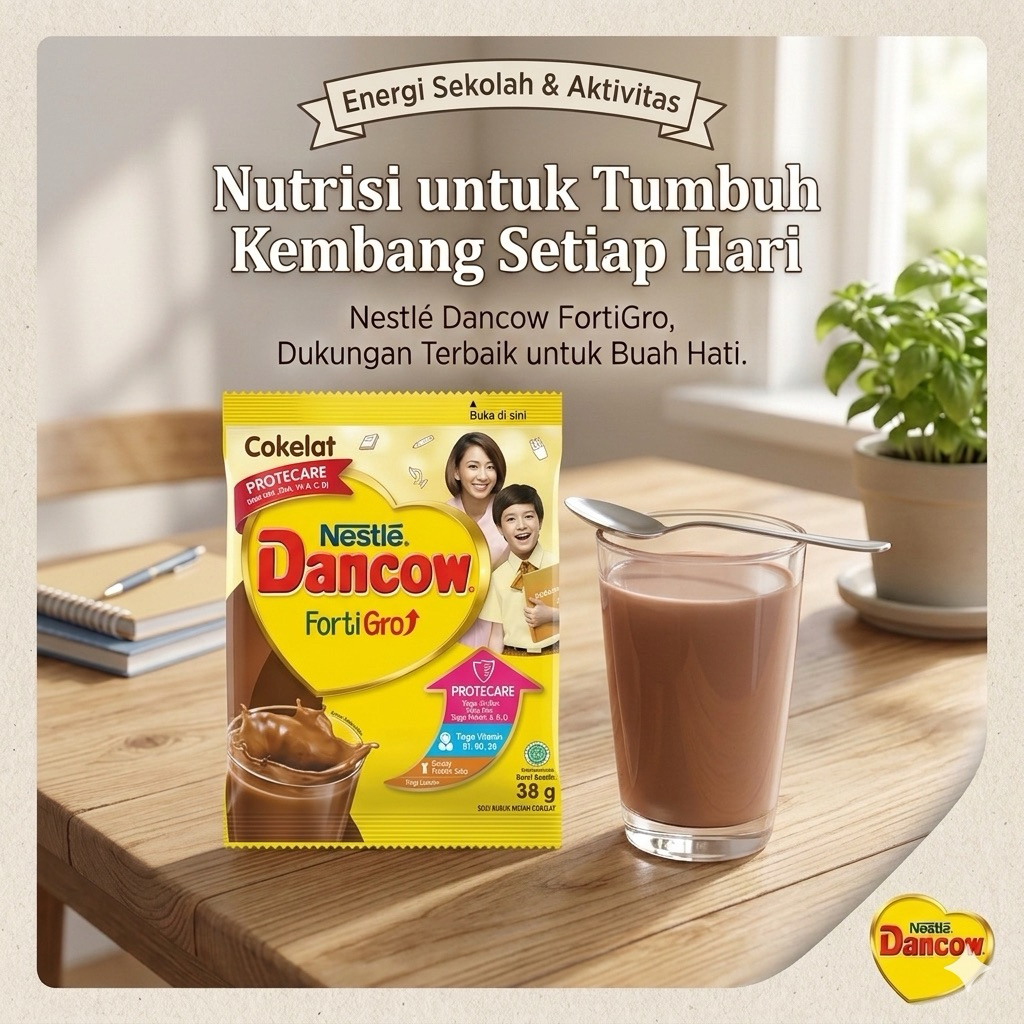 Dancow Fortigro 38 gram / Dancow Cokelat / Dancow Coklat
