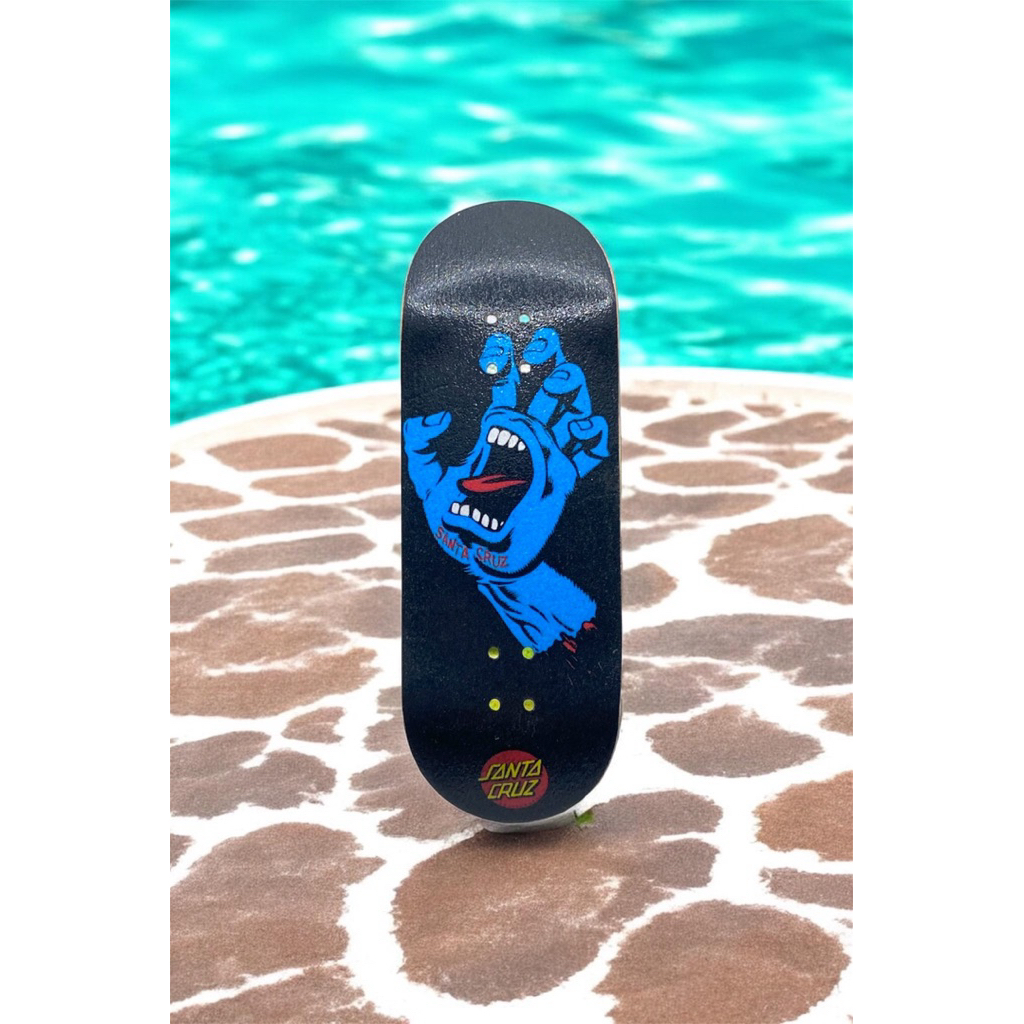 Deck Fingerboard SANTA CRUZ skateboard wooden kayu veneer maple pro shape 32mm 34mm tech deck