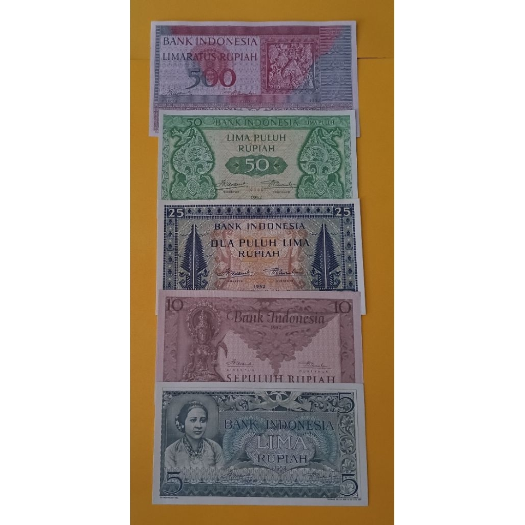 Uang Kuno Repro Set Seri BUDAYA Tahun 1952