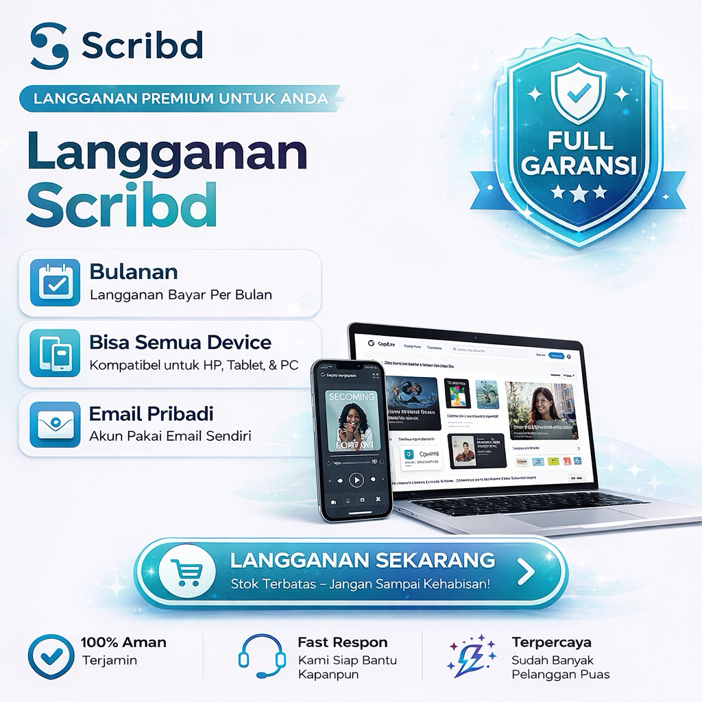Scribd 1 Bulan Premium, Bebas Download
