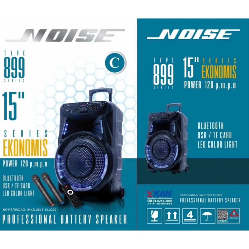 Speaker Noise 899 C 15 inch karaoke bluetooth
