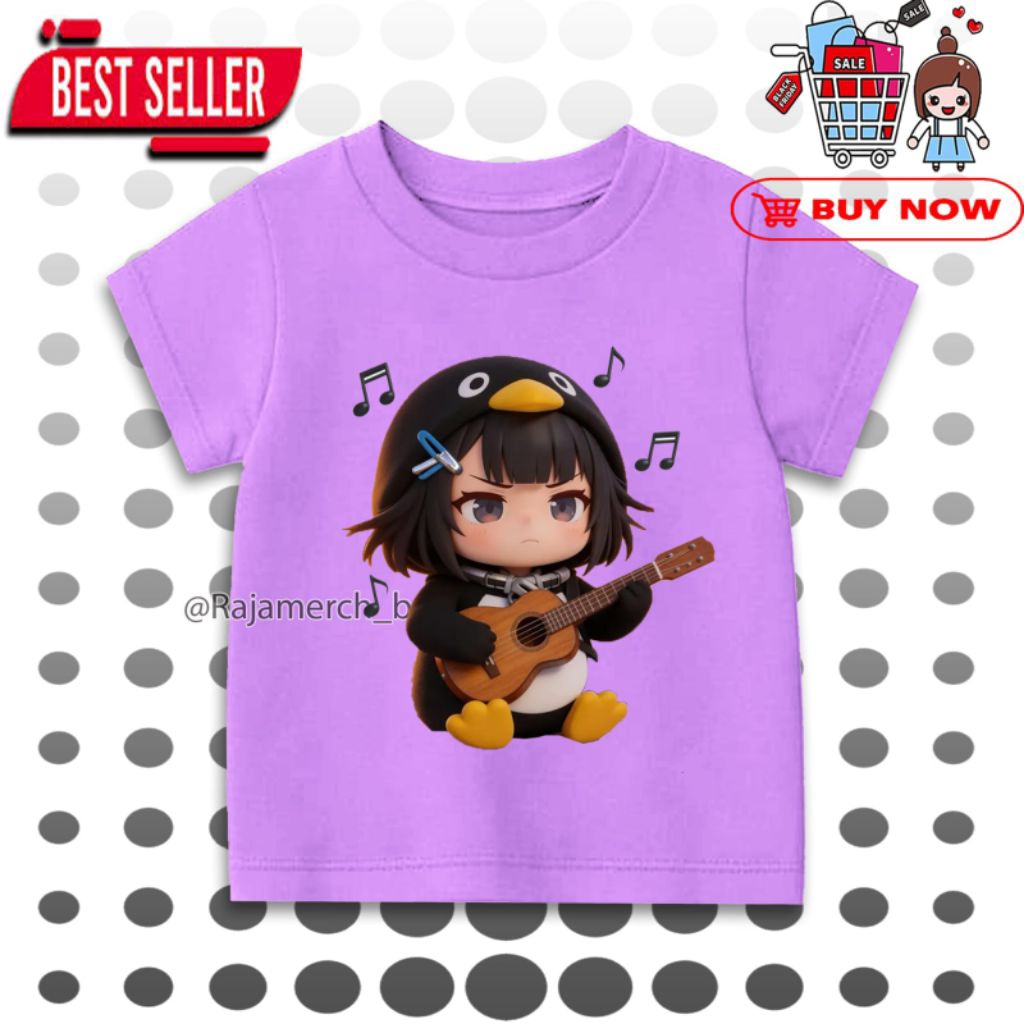 BAJU KAOS ANAK ANAK BABY PENGUIN GUGUGAGA SAKURA SIMULATOR KARAKTER KAOS ANAK ANAK GUGUGAGA MIO YUTA