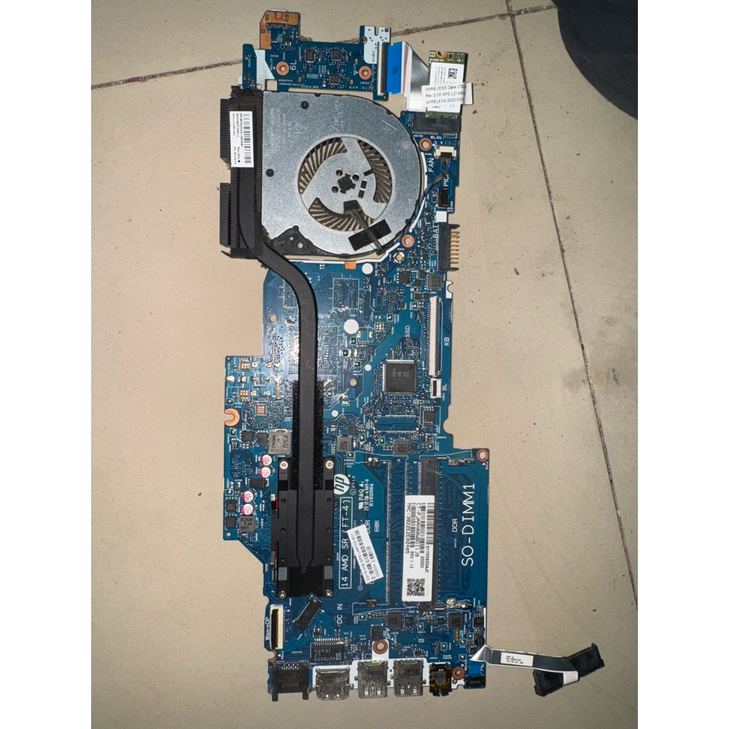 mainbord HP 14s-DK0073AU Amd A4 mainbord normal garansi