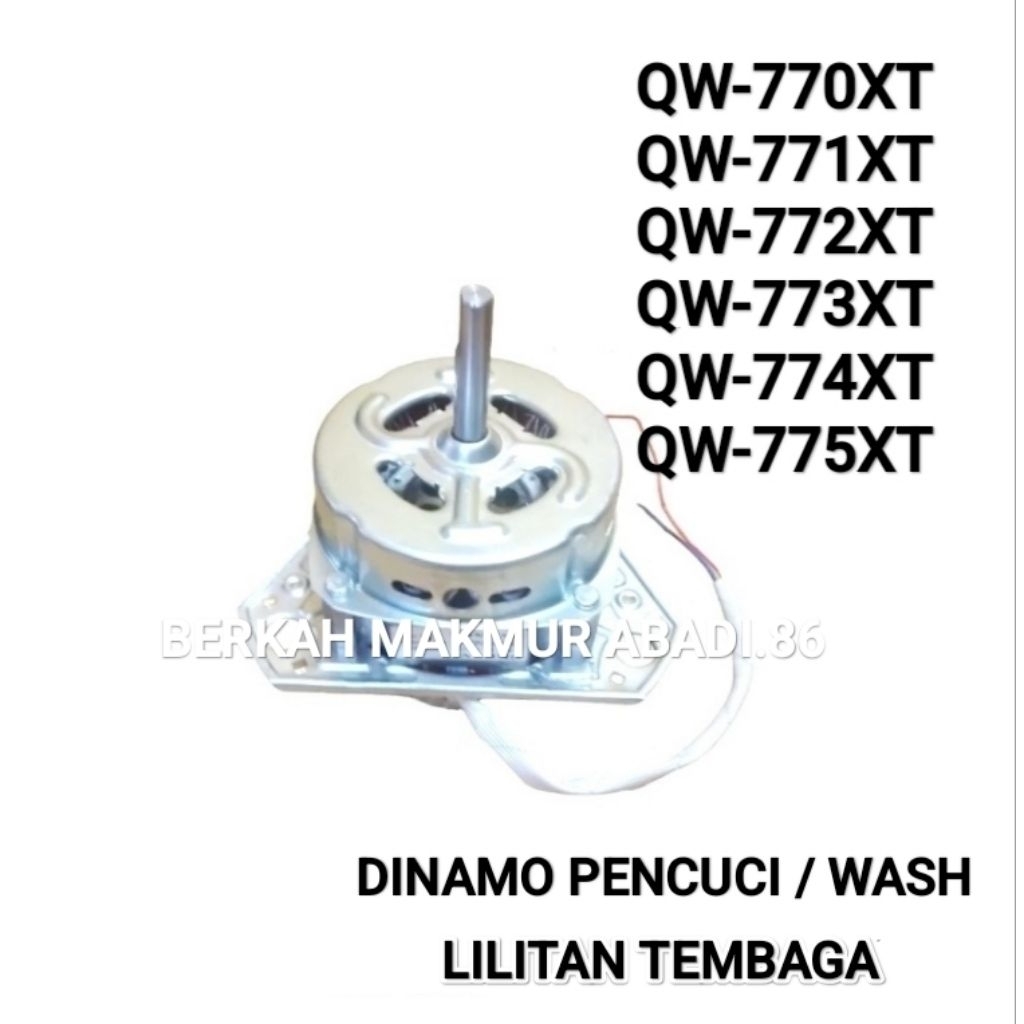 Dinamo Pencuci Mesin Cuci AQUA QW-770XT QW-771XT QW-772XT QW-773XT QW-774XT QW-775XT Motor Tembaga W