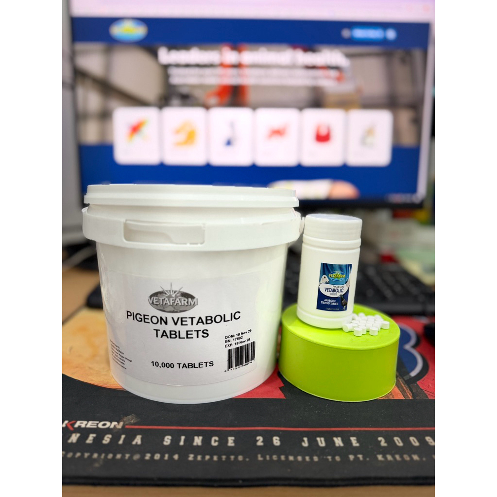 Vetafarm Vetabolic Original Vitamin Burung Terbaik Bikin Fit Nafas Panjang  Tahan Lomba perfoma meni