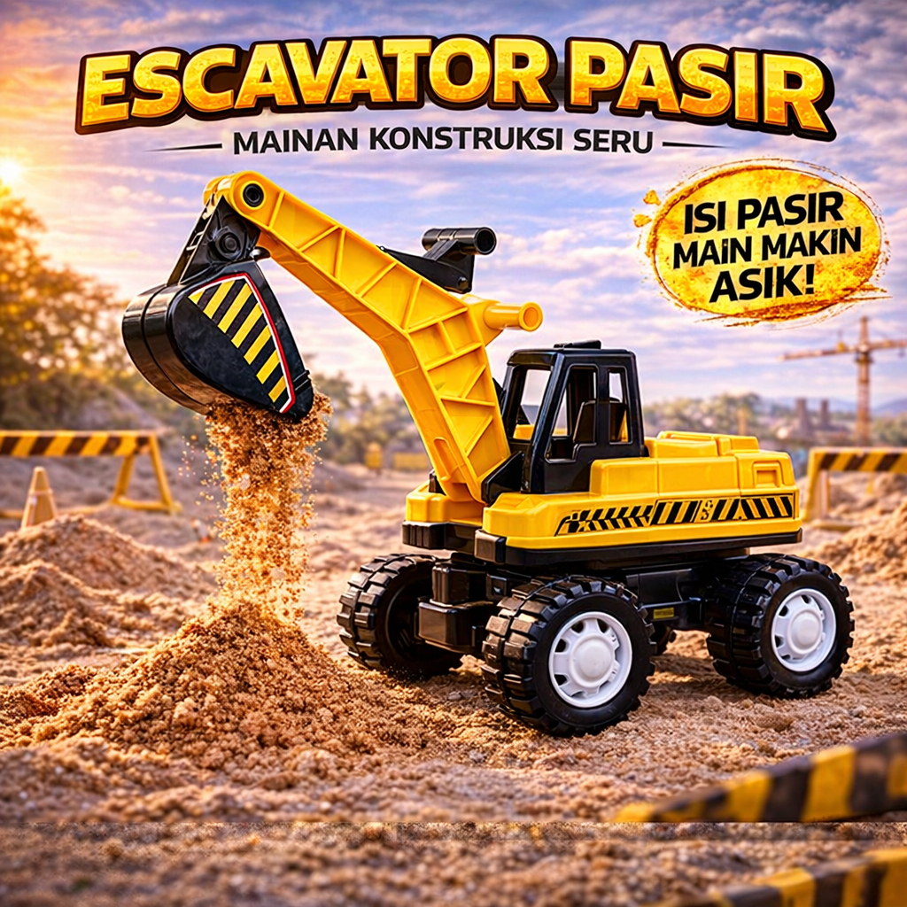 Truk excavator Mainan Anak Mainan Truk BEGO besar jumbo Bisa dinaiki / JSP 2121 Mainan Excavator Dor