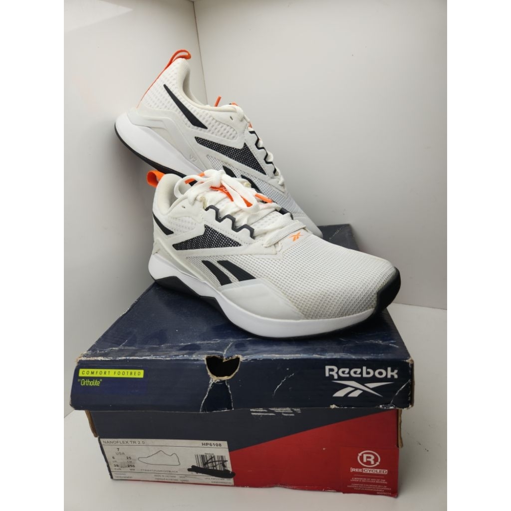 Sepatu Running REEBOK NANOFLEX TR 2.0 (MEN) ORANGE/WHITE/BLACK
